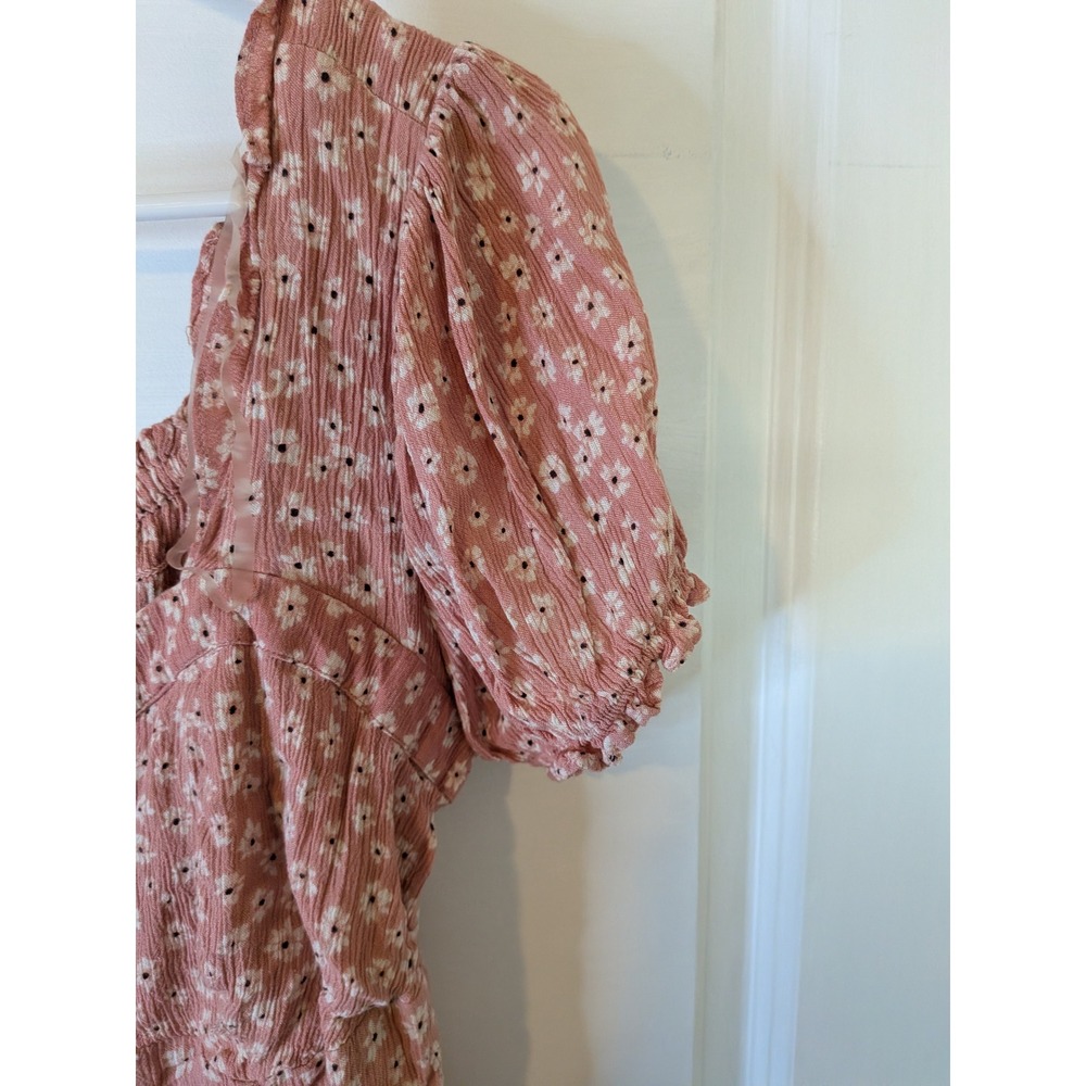 Wallflower Womens Pink Floral Two Piece Set‎ Top and Shorts Size L Boho Summer - Picture 2 of 8